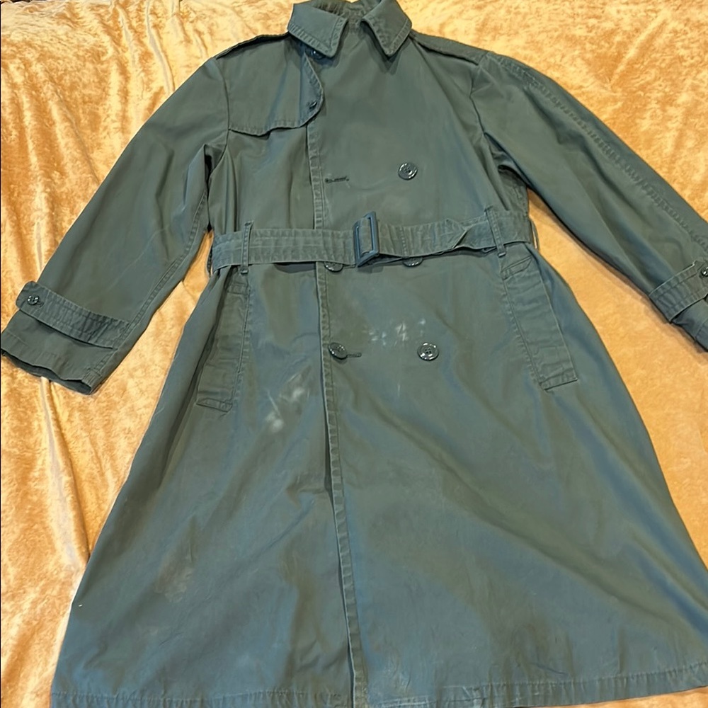 Men's Green Trench Coat